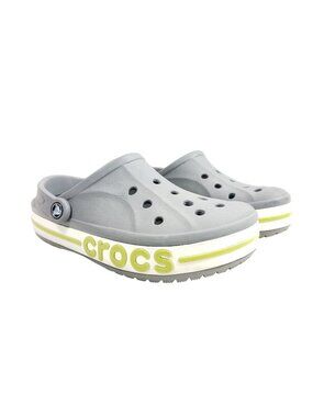 Crocs Classic Bayaband Unisex Clogs M6 W8 Gray Slip-On Shoes